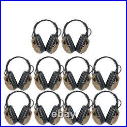 10Pack Retevis EHN007 Bluetooth Electronic Noise Reduction Earmuffs Brown
