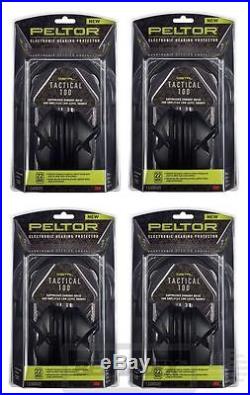 3M Peltor (Case of 4) Tactical Sport Electronic Earmuff Foam, Blk #TAC100-OTH 4