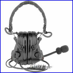 3M/Peltor ComTac V Electronic Earmuff Headband Foldable Dynamic Mic Black