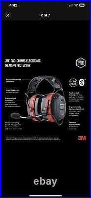 3M Pro-Comms Electronic Hearing Protection Ear Muff withBluetooth 26dB NRR