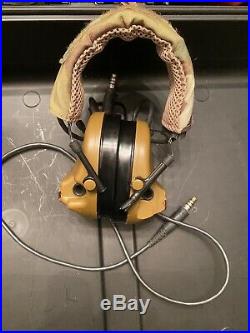3m Peltor Comtac III Dual Comm Headset Mt17h682fb-19 Cy Coyote Used With Ptt