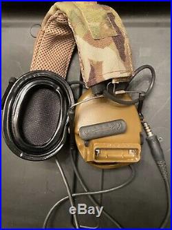3m Peltor Comtac III Dual Comm Headset Mt17h682fb-19 Cy Coyote Used With Ptt