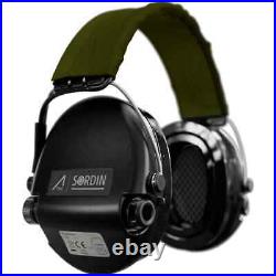 ACE Schakal by Sordin Active Shooting Earmuff with Gel Kits Black/Green