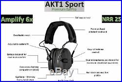 AKT1 Sport Sound Amplification Earmuff Electronic Hearing Protection c3358a