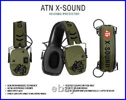 ATN X-Sound Hearing Protector, Electronic Earmuffs withBluetooth, Camo, ACPROTXSND