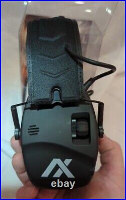 AXIL TRACKR Blu Electronic Earmuffs, Black, Medium, Bluetooth