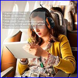 Bluetooth AM FM Radio Headphones, NRR 25dB Noise Reduction Safety Ear Muffs