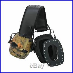 Camo 22NRR Safety Shooting Ear Muffs Electronic Hearing Protection MP3 AUX Jack