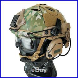 Custom FAST Tactical Bump Helmet + Electronic Earmuffs + ANSI Goggles + More