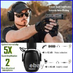 Electronic Ear Muff Hearing Protection Safety Noise Reduction Shooting Hunting