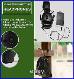 Electronic Ear Muff Hearing Protection Safety Noise Reduction Shooting Hunting