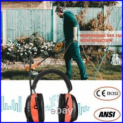 Electronic Ear Muff Noise Reduction Bluetooth Rechargeable Shooting Hunting 25dB