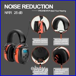 Electronic Ear Muff Noise Reduction Bluetooth Rechargeable Shooting Hunting 25dB
