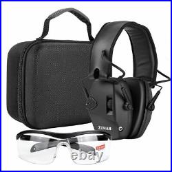 Electronic Ear Muff With Eyeglasses Protection Set Noise Reduction Shooting 22db