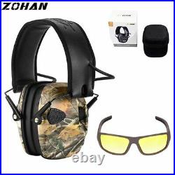 Electronic Earmuff Hearing Protection Eyeglass Tactical Noise Reduction Hunting