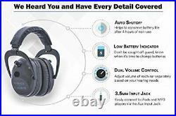 Electronic Hearing Protection Behind the Head Ear Muffs Black