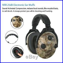 Electronic Shooting Ear Protection Earmuffs Noise Reduction Camouflage Headphone