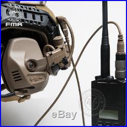 FMA FCS RAC ARC Tactical Headphones Noise Reduction Headset Rail Attached PTT