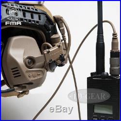 FMA FCS RAC Tactical Headset ARC Noise Reduction Headphones Rail Attached PTT