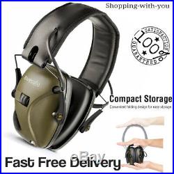 Green Electronic Ear Defenders Comfort Sport Safe Shooting Earmuffs Protection
