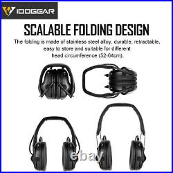 IDOGEAR Electronic Headset Ear Muffs Head Wearing Military Noise Reduction Gear