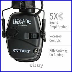 Impact Sport Bolt Digital Electronic Shooting Earmuff Black