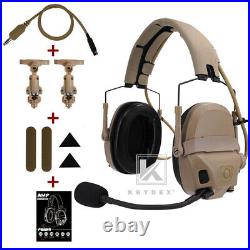 KRYDEX FCS Tactical AMP Headset Pickup Noise Reduction Helmet Shooting Earmuff