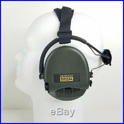 MSA Safety Ear Muffs Sordin Supreme Pro X Green Cups Neckband Electronic