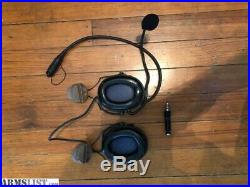MSA Sordin Comm headset with arc rails and PTT adapter for Baofeng radio