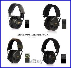 MSA Sordin Supreme Pro X Premium Edition Electronic Earmuff with black lea