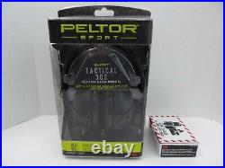NEW 3M Peltor Sport Tactical 300 Electronic Hearing Protector Earmuff & Battery