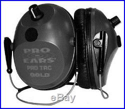 NEW Pro Ears GS-PT300-L-B-BH BLACK Tac Plus Gold NRR 26 Ear Muffs Lithium