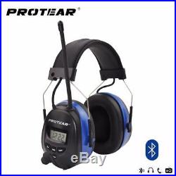 NRR 25dB Hearing Protector AM/FM Radio Earmuffs Electronic Protection Bluetooth