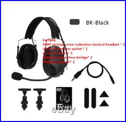 New FCS FMA AMP Dual-Channel Pickup Noise ReductionTactical Headset PPT Set