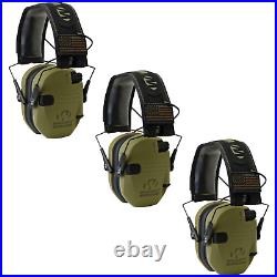 New Walkers Razor Slim Shooter Folding Protection Earmuffs, Green Patriot 3 Pack