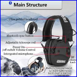 PROHEAR 030BT Electronic Safety Earmuffs for Shooting, Adult Ear Defenders for