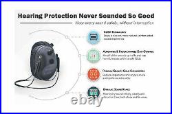 Pro Ear Muff Electronic Hearing Protection Behind Head Comfort Black GSPT300BH8