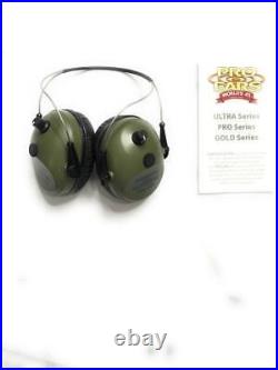 Pro Ears Electronic Hearing Protection Pro Tac 300, Behind The Head, Green