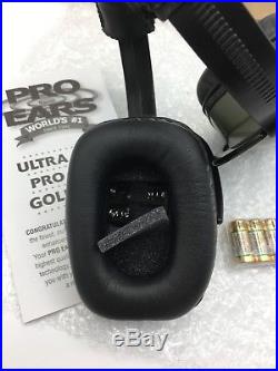 Pro Ears PRO-TAC SLIM GOLD NRR 28 Mil-Spec Electronic Ear Muffs, Green, GS-PTS-G
