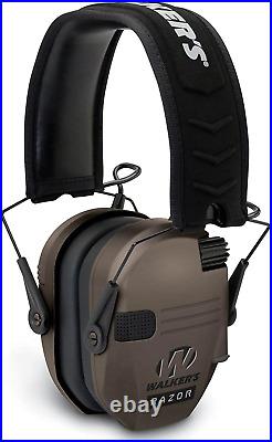 Razor Slim Shooter Electronic Hunting Folding Hearing Protection Earmuffs with 2