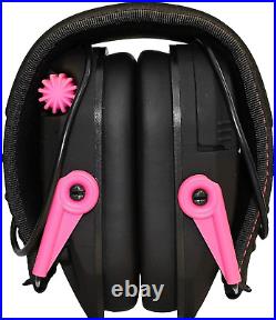 Razor Tacti-Grip Earmuffs- Black Game Ear Razor Slim Electronic Muff, Pink- 23 N