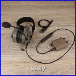 Stock FCS AMP Dual-Channel Pickup Noise Reduction Tactical Headset PRC148/152