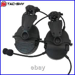 TAC-SKY Electronic Shooting Tactical Noise Canceling Headset for ARC Rail Helmet