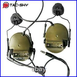 TAC-SKY Tactical Helmet Bracket COMTAC III Noise Cancelling Shooting Headphones