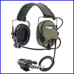 Tactical Headset Noise Canceling Hearing Protection for Airsoft + U94 PTT