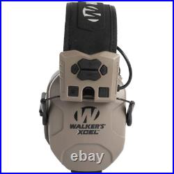 Walker'S Xcel 100 Digital Electronic Muff Ear Protection with Voice Clarity, Tan