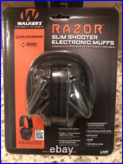 Walker's Game Ear Razor Slim Electronic Muff Black
