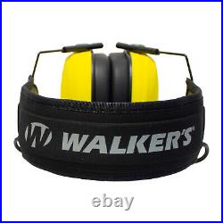 Walker's Razor Muffs (DTOM Yellow) 2-Pack with Walkie Talkie and OTG Glasses Kit