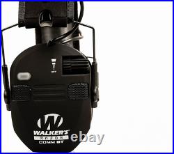 Walker's Razor Quad Electronic Muffs- 4 Mic 360 Large, Black (Enhanced)