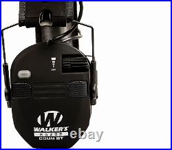 Walker's Razor Slim Electronic Bluetooth Shooting Ear Protection Muff, Black
